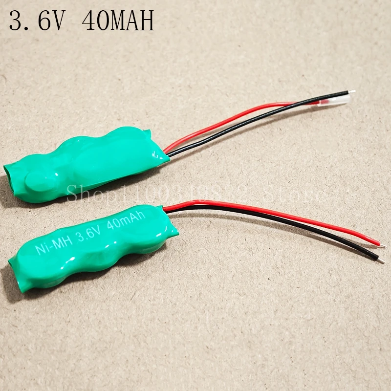 1 PCS/LOT Ni-MH 3.6 V 40 mAh piles bouton avec fils B RTC CMOS # 03 Batterie rechargeable