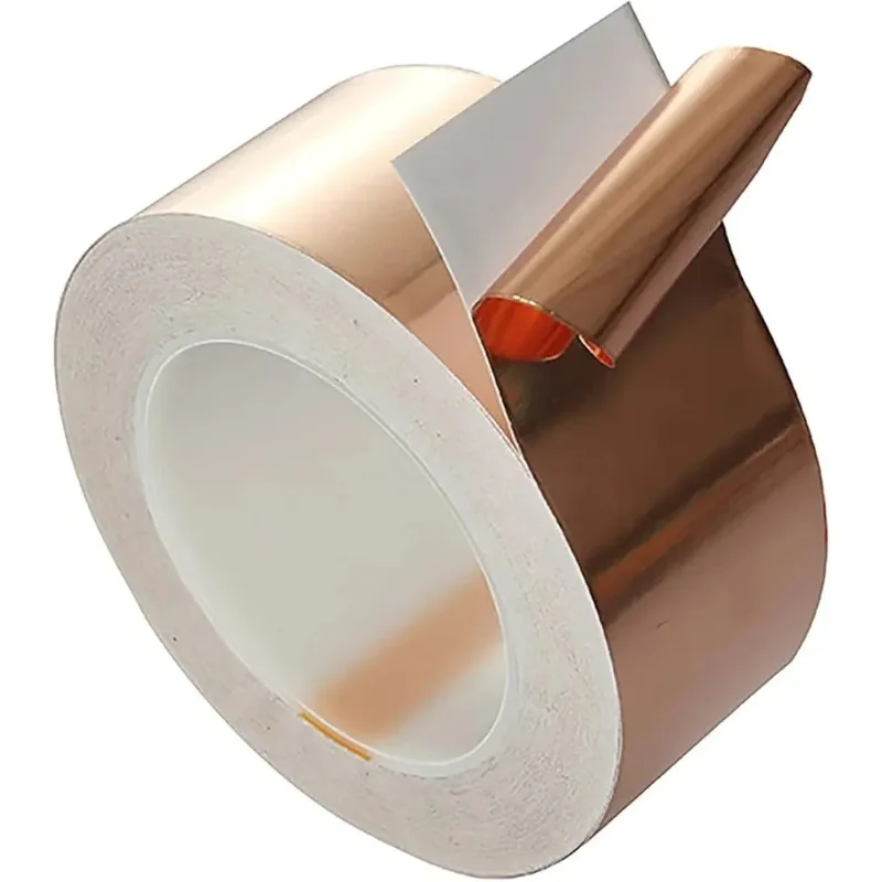 Copper foil tape/self-adhesive pure copper single-sided conductive tape (heat dissipation, high-temperature signal shielding) e