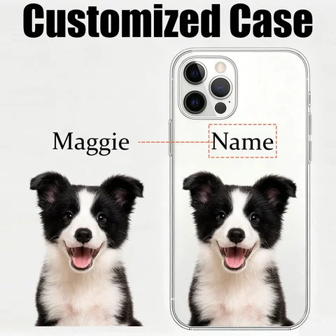 DIY Pet Custom Pattern Case For iPhone 17 16 15 14 13 12 11 Pro Max Mini SE 8 Plus DIY Shockproof Photo Picture Soft Cover Funda