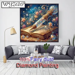 Book 100% Fairy Dust Diamond Painting Kit Full Square Diamond Embroidery Gem Cross Stitch Gift AB Diamond Art Crystal Home Docer