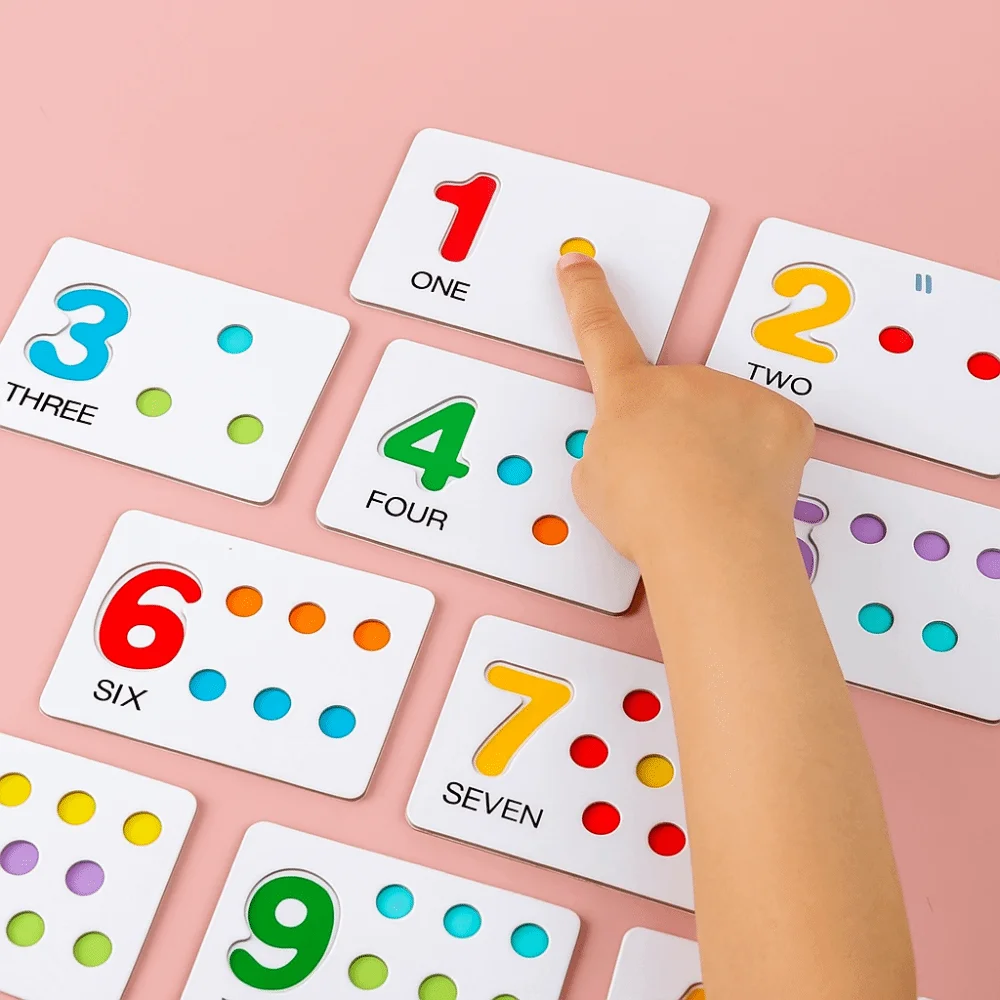 Wooden Clip Beads Toy Early Educational Colorful Color Matching Beads Game Arithmetic Fine Motor Training