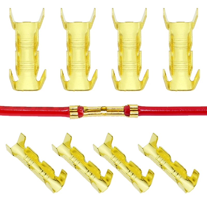 50PC/100PC/200PCS DJ453 podwójne równoległe złącze wtykowe w kształcie litery U zimne złącze 0,5 -1,5 mm² -2,5 mm²