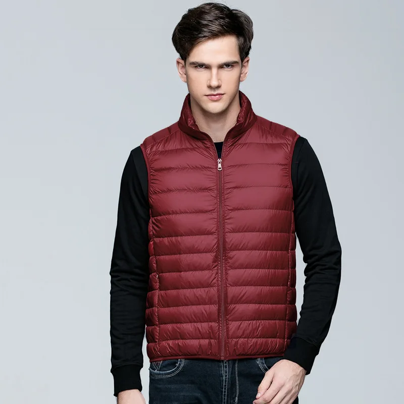 2024 new down vest men's autumn and winter thin down jacket youth large size waistcoat couple vest