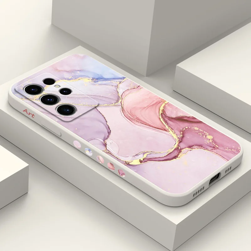 

Gold Marble Phone Case For Samsung Galaxy S25 S24 S23 S22 S21 S20 S10 S10E Ultra Plus FE Note 20 Ultra 10 Plus Cover