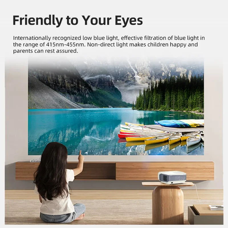 جهاز عرض ذكي، أصلي 1080P يدعم 4K، شريحة HiSilicon 352، ذاكرة 1+8 جيجابايت، حجر مفاتيح تلقائي، واي فاي ثنائي النطاق، BT 5.0، متعدد المنافذ #3