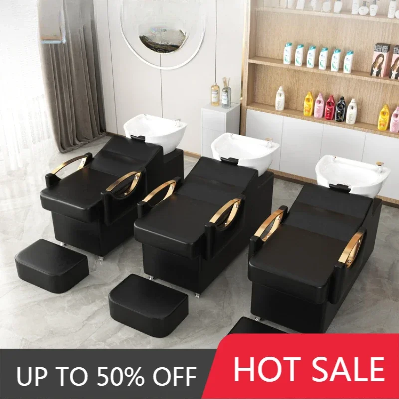 

Women Beauty Chairs Living Room Shampoo Spa Bed Hair Washing Chair Shower Nursing Hairdressing Seats Haarwasstoel Stock Bowl