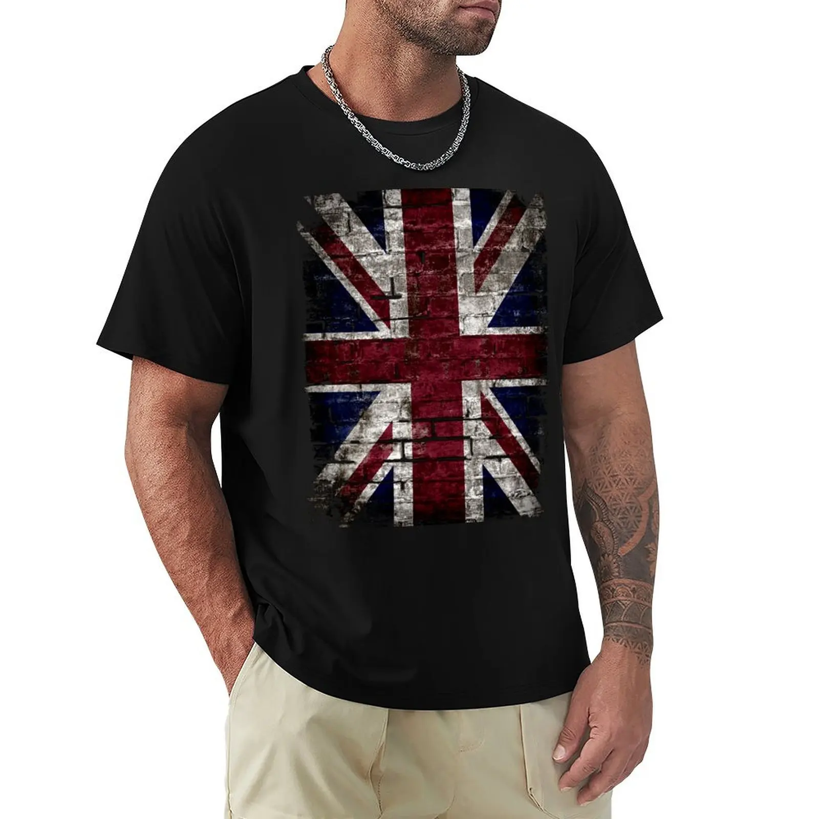 

Grunge UK Flag, Great Britain, Punk Style Distressed Wall T-Shirt graphic tee shirt custom shirt tops men clothes