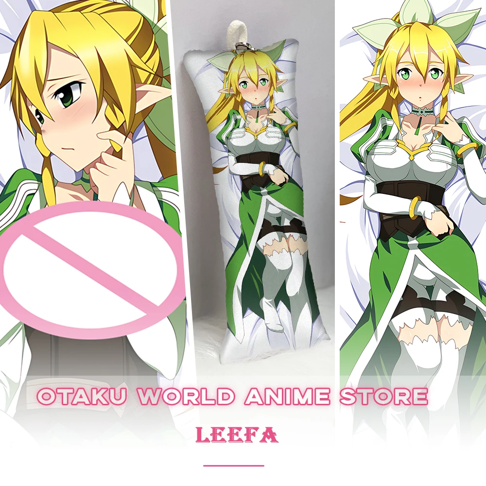 

Cartoon Sword Art Online Leefa Throw Cushion Cover 3D Double-Sided Printed Otaku Pillow Covers Dakimakura Anime Pillowcase