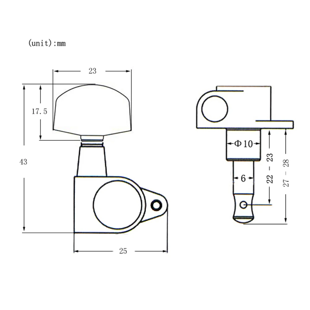 

6 шт. закрытые фиксирующие тюнеры 3L 3R с закрытой ручкой, колки, тюнеры, колышки для настройки гитары для акустической гитары