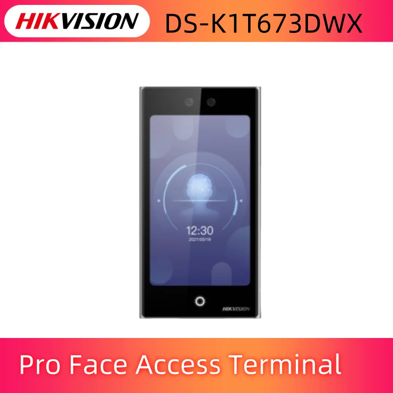 Hikvision-face acesso terminal ds-k1t673dwx pro, 7 polegadas lcd touch screen,2 mega pixel lente grande angular