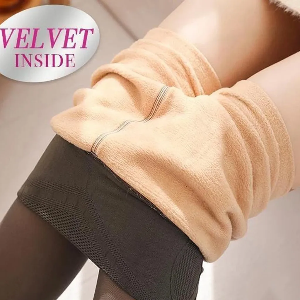 Translucent Pantyhose for Women Fleece Pantyhose Thermal Stretchy Comfortably Leggings Winter Warm Tights