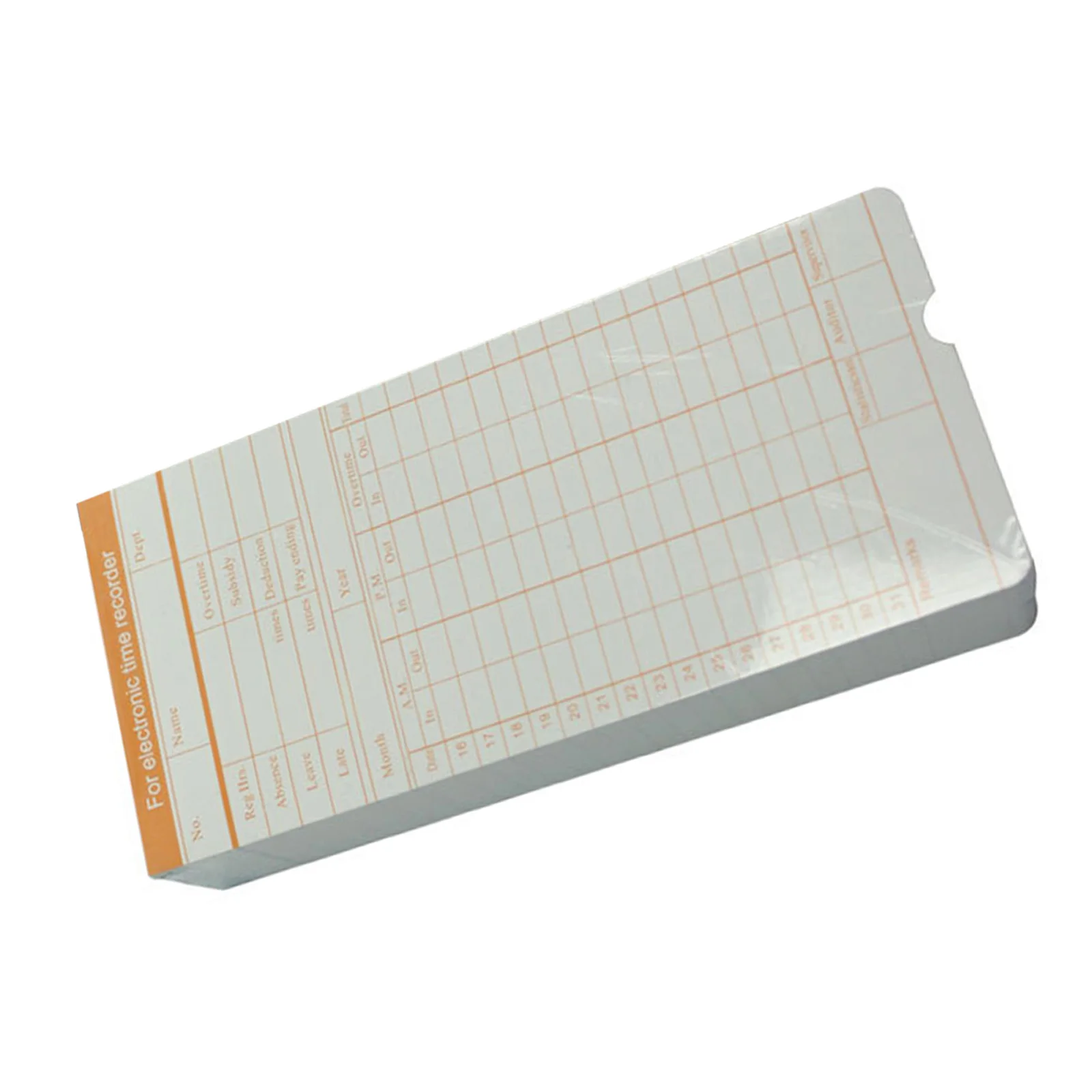 1pcs Attendance Cards Time Record Card For Employee Daily Tracking Office Factory Warehouse Use Timecards Weekly