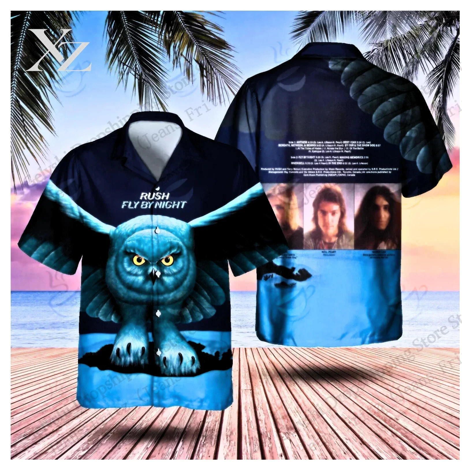 Rock Band Rush Album 3d Print Shirts Men Women Fashion Rush Hawaiian Shirt Short Sleeve Casual Beach Lapel Shirt Unisex Blouse