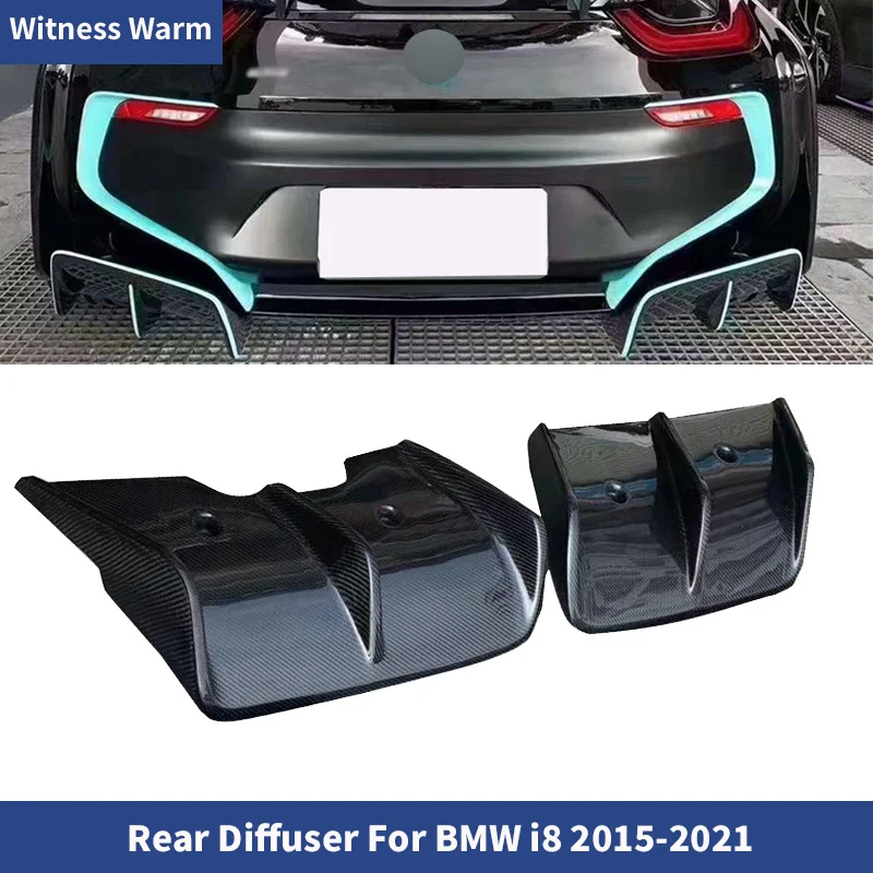Becquet de lèvre de diffuseur de pare-chocs arrière en Fiber de carbone pour Bmw i8 2014 2015 2016 2017 2018 2019