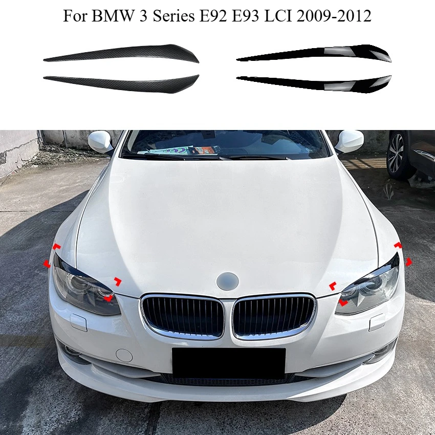 

Car Front Headlight Eyelids for BMW 3 Series E92 E93 LCI 2009 2010 2011 2012 Eyebrow Protector Auto Aftermarket Parts
