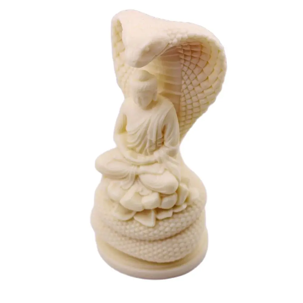 LXYY New Spirit Serpent Buddha Reusable Silicone Mould 3D Cobra Buddha Resin Craft Charm DIY Soap Candle Decor