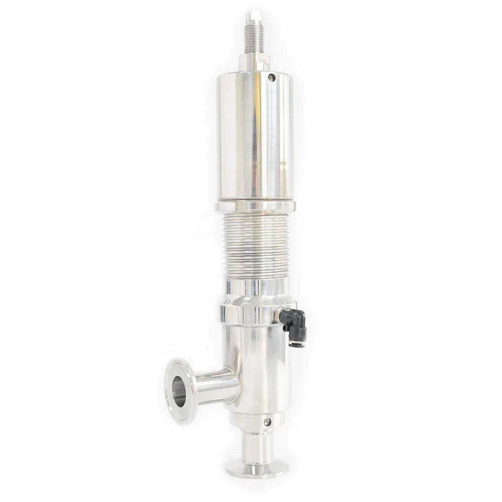 Stainless Steel Pneumatic Sanitary Safety Valves Manual Control Power Pressure Relief Release Valve