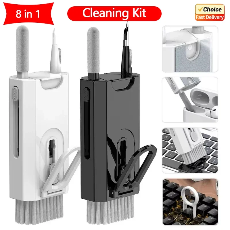 2026 New 8 in 1 Electronics Cleaning Kit Keyboard Cleaner for Computer Laptop Phone AirPods Headset with Keycap Puller Tool