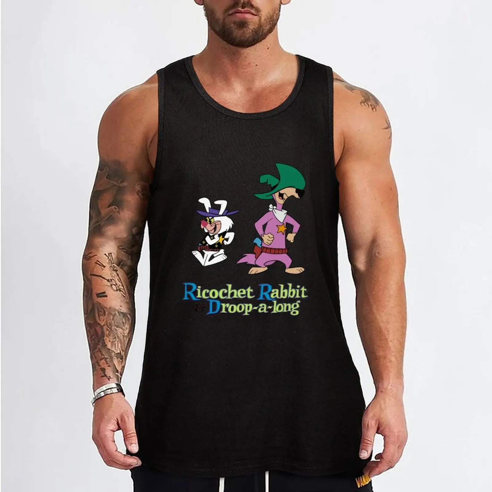 Ricochet Rabbit and Droop-a-long Cast Tribute Tank Top Bodybuilding shirt best selling products Men's sleeveless t-shirt