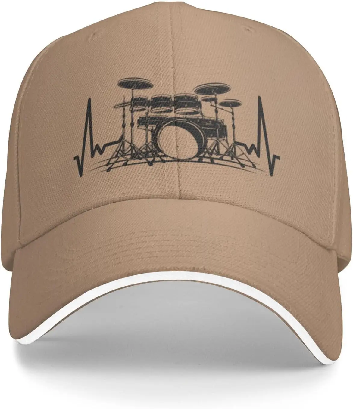 

Барабанщик Heartbeat Барабанная установка Бейсбольная кепка из полиэстера Регулируемая повседневная шапка для взрослых Барабанщики