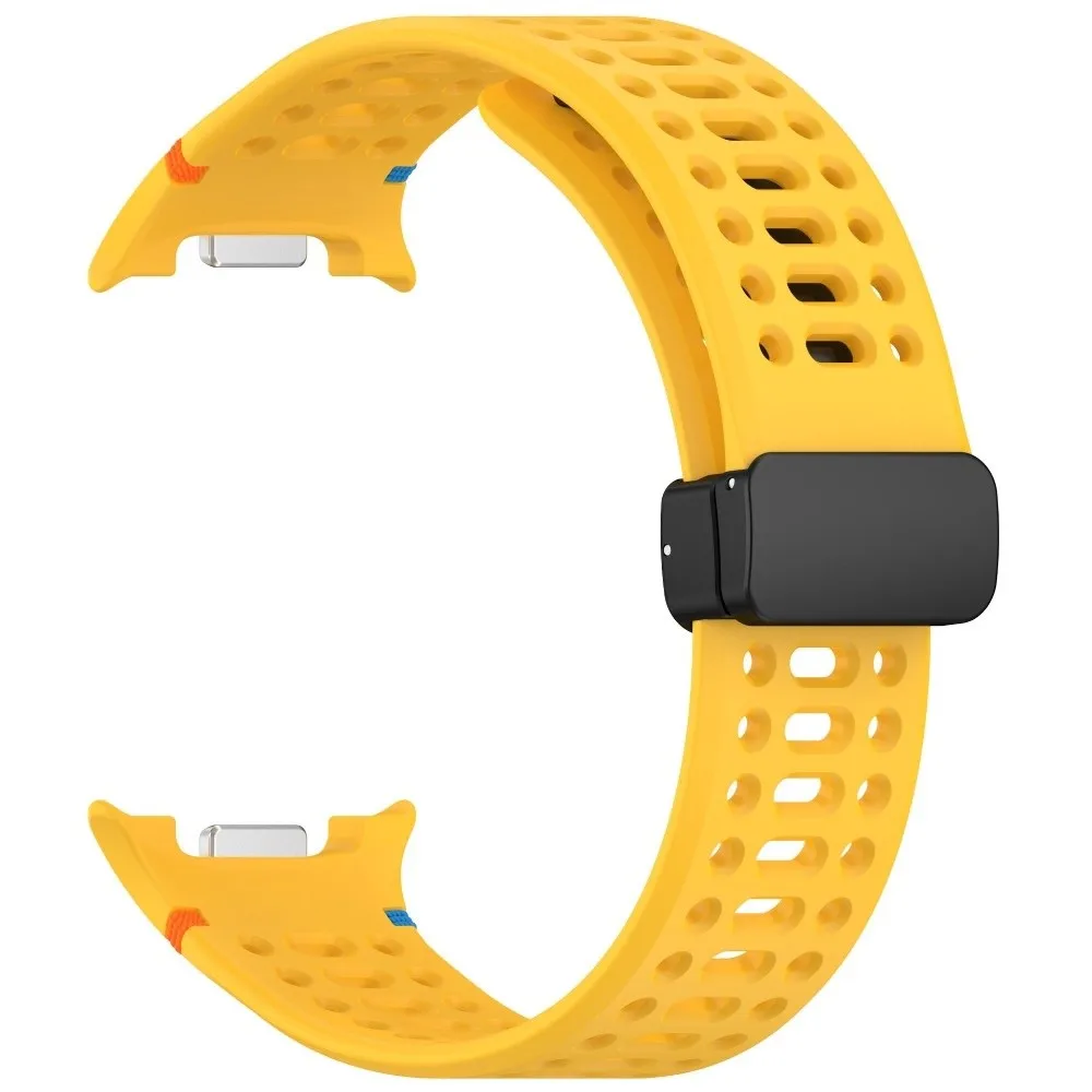 

Silicone Watch Strap Replacement Breathable Wristband Magnetic Foldable Buckle Bracelet for Galaxy Watch 8/8 Classic