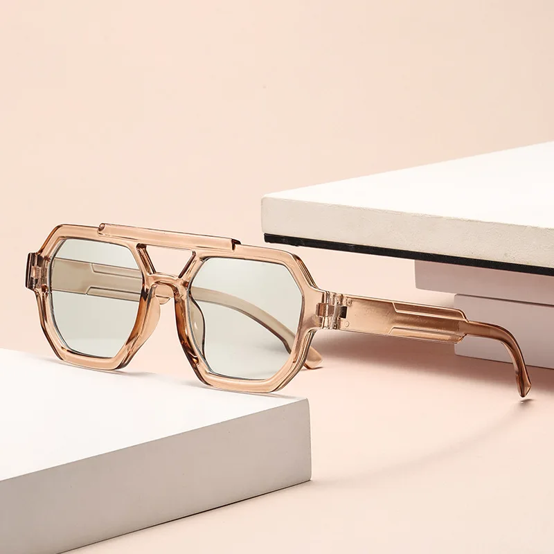 Neu eingetroffene Vintage-Sonnenbrille in quadratischer Form für Damen und Herren, Polygon-Sonnenbrille, Damen- und Herrenbrille.