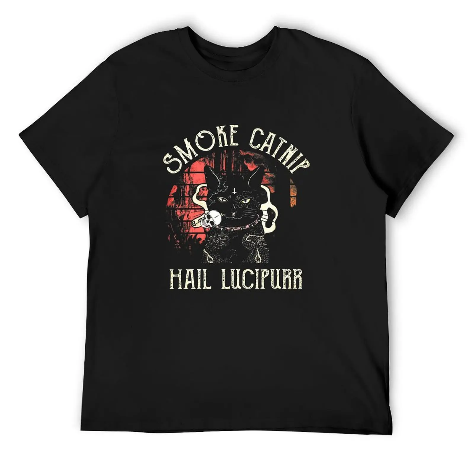 

Smoke Catnip Hail Lucipurr T-Shirt anime heavyweights plus size tops black t shirts for men