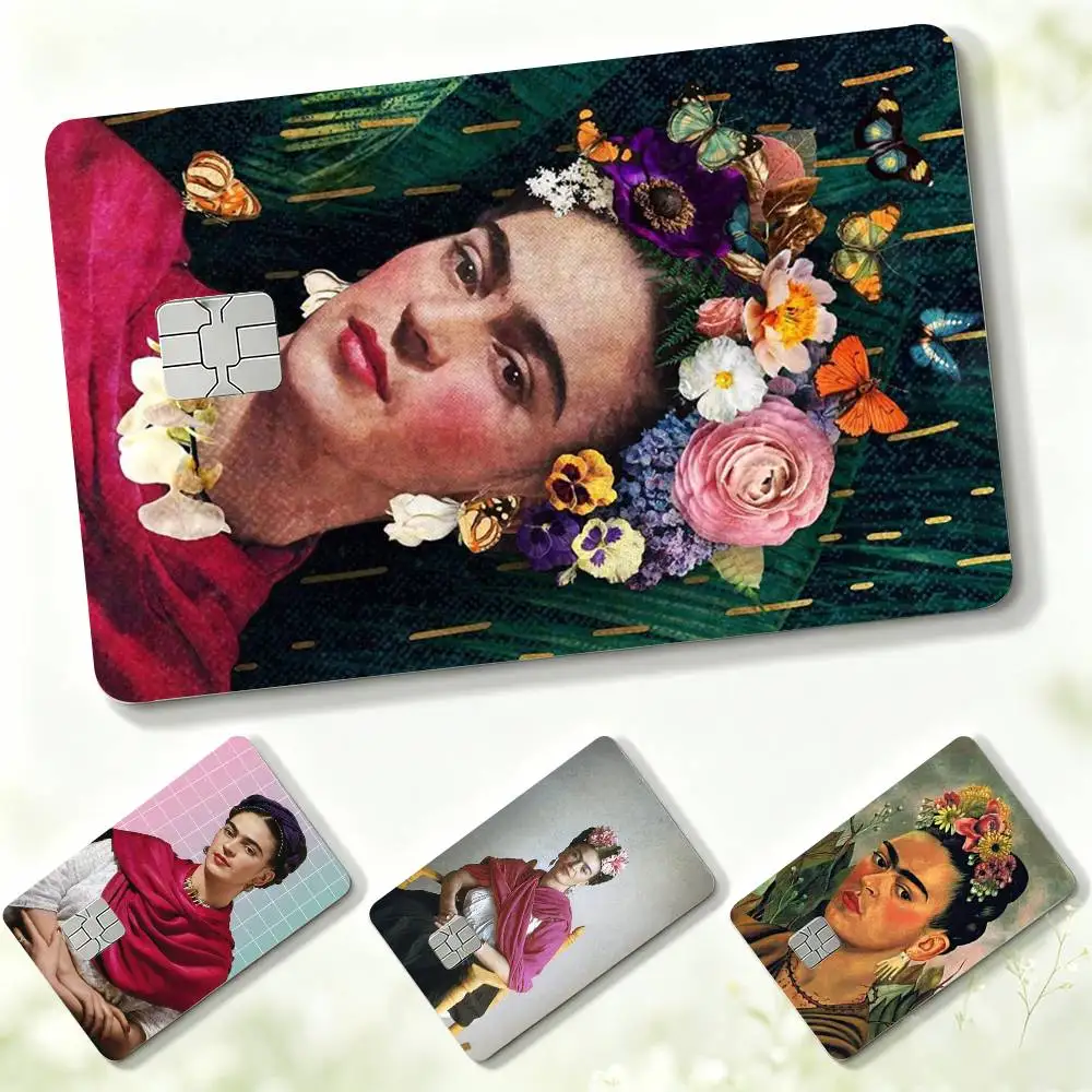 Legendary artist F-FridaS-S K-Kahlo  Credit Card HD Stickers Small Chip Waterproof Sticker Game Card Decal Gift