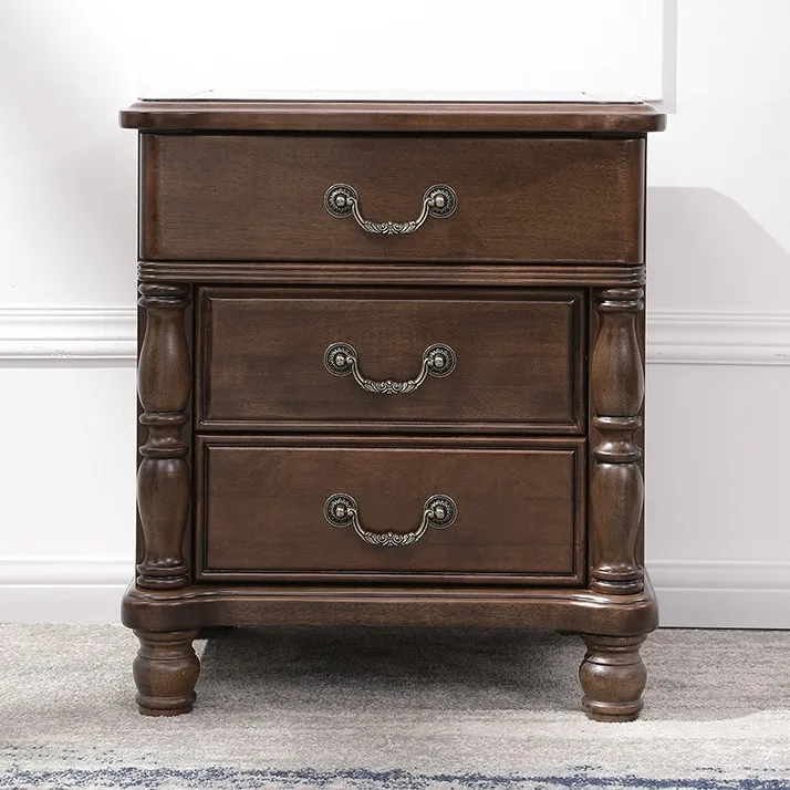 All solid wood American bedside table modern simple bedroom bedside locker high-end retro style bedroom bedside table