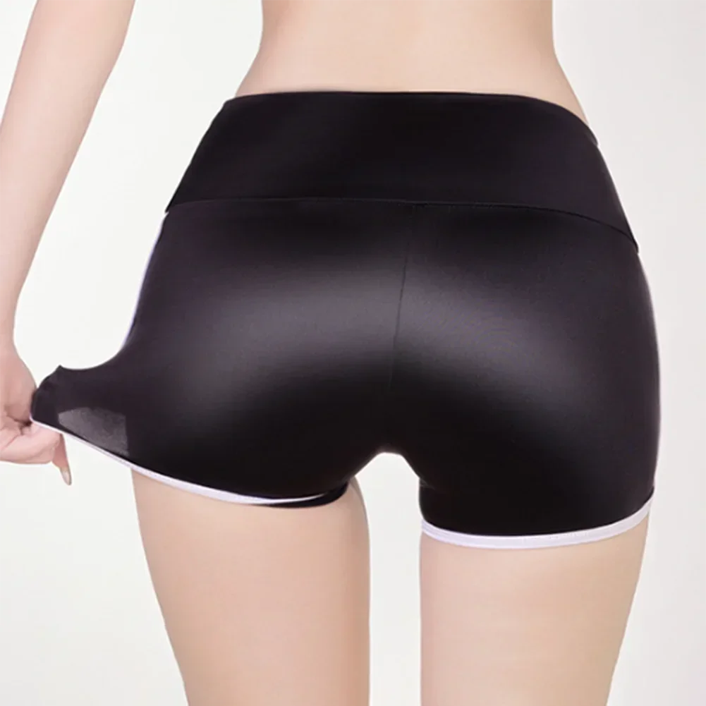 Yoga Sports Shorts Womens Shorts Shorts Oil Shiny Regular See Through Sexy Slimming Smooth Comfy Fashion