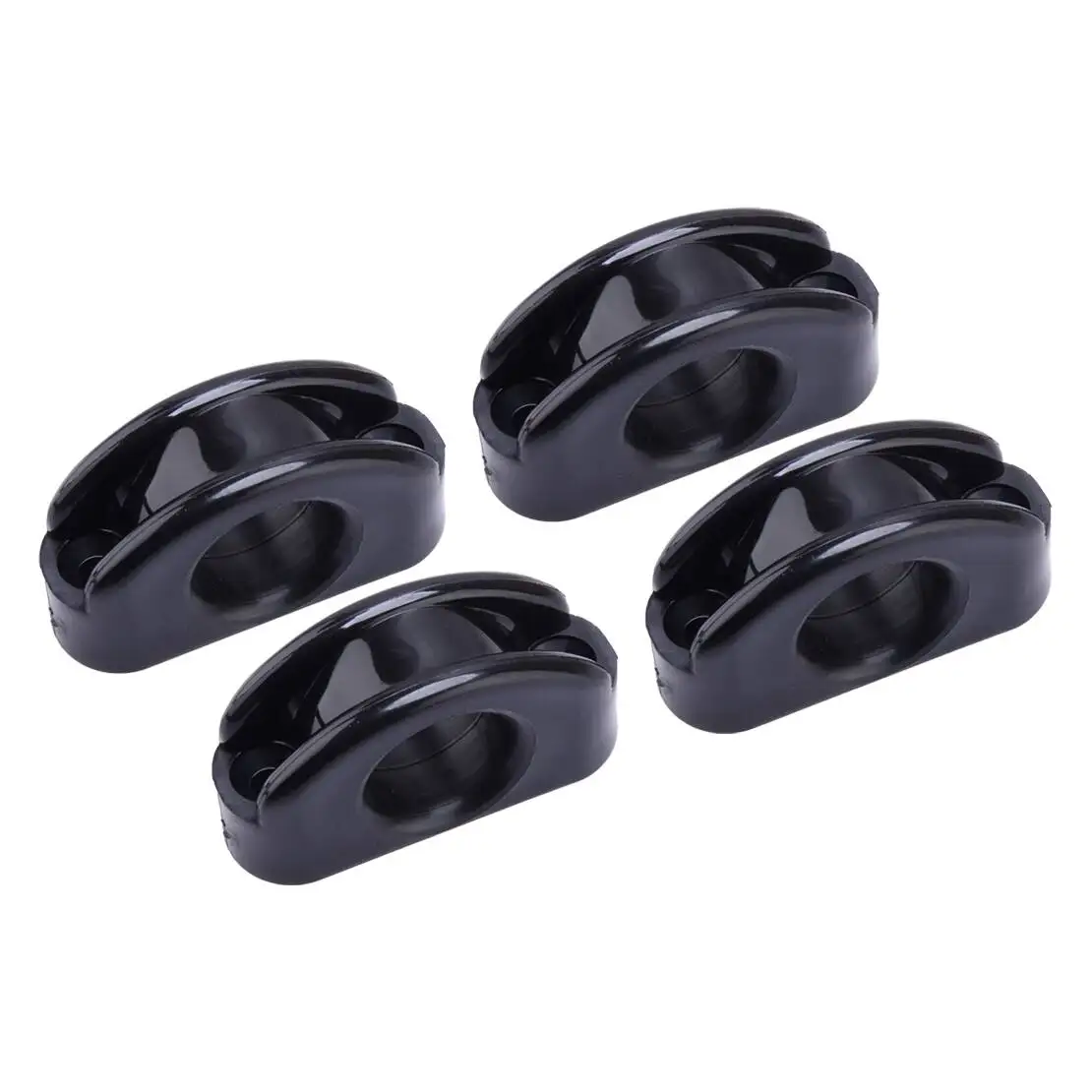 

4 шт., направляющий шкив Deck Eye Fairlead Bullseye, кабельный трос, подходит для морской лодки, яхты, каяка, каноэ, черного нейлона