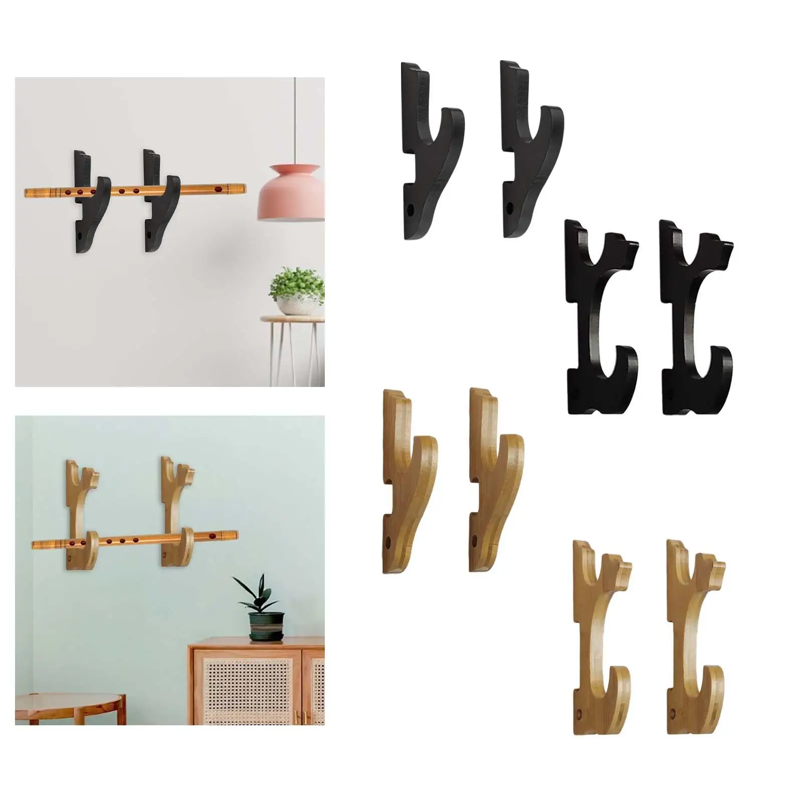 Wall Mounted Sword Display Stand Wall Display Sword Rack Decorative Easy Installation Sword Holder for Tanto Wakizashi Sword
