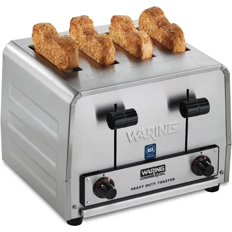 

Commercial WCT805B 4-Slice Heavy Duty Commercial Pop-Up Toaster, 208/240V, 2028/2700W, 6-20 Phase Plug, Silver