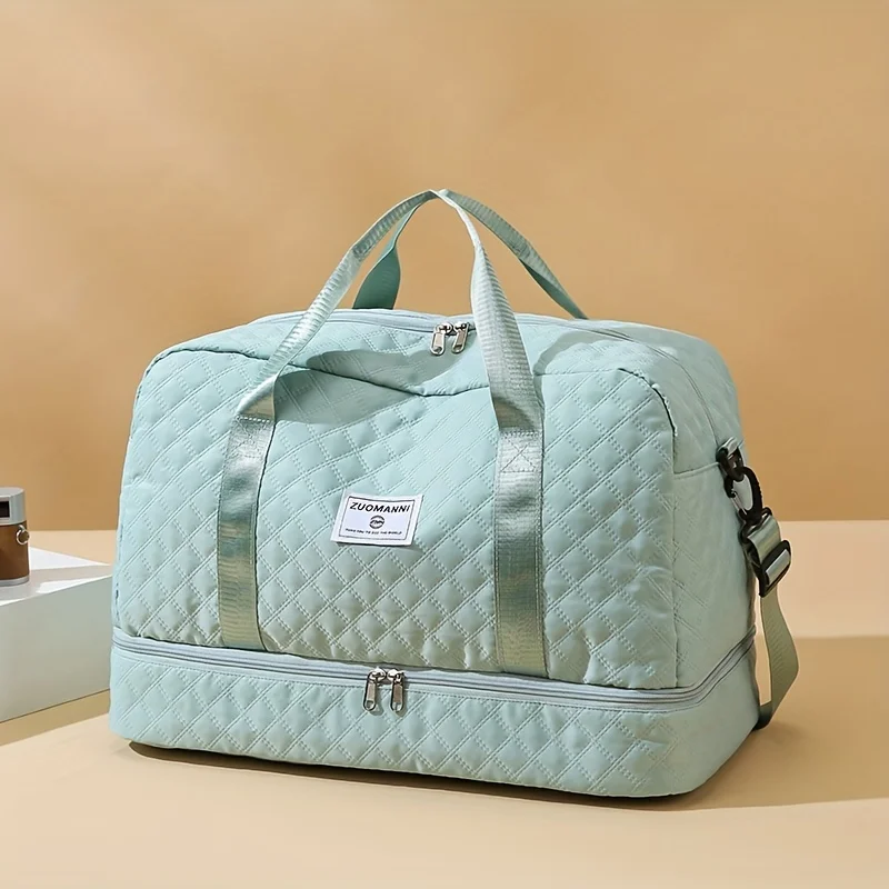 Lässige Nylon-Reisetasche, Große Kapazität für Sport- und Fitness-Aufbewahrung, Tragbare Weekender-Übernachtungstasche mit Mehreren Fächern – Detail 6