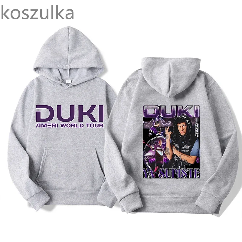 Duki Ameri Print Hoodie Autumn Winter Unisex Tour 2025 Y2K Creative Tops Sweatshirt Autumn Unisex Long Sleeve Clothes Pullovers