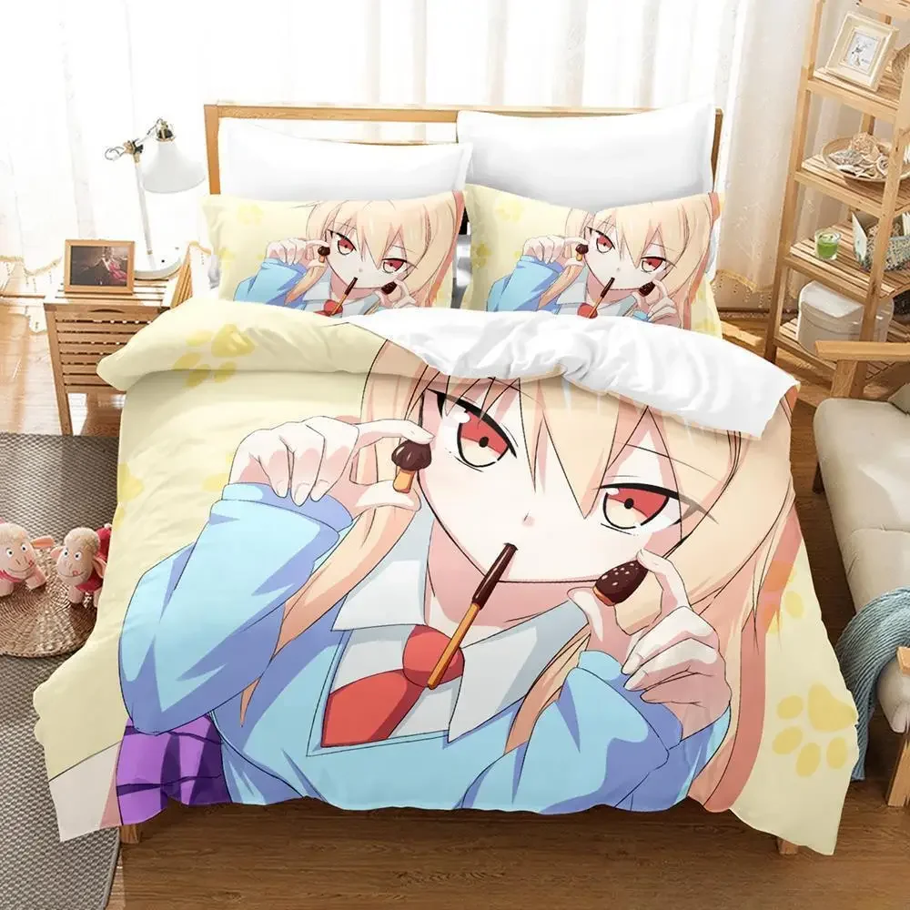 Set tempat tidur motif 3d Anime The Pet Girl of sakurase Single Twin Full Queen Set tempat tidur ukuran King Kamar Tidur anak-anak dewasa Set penutup selimut