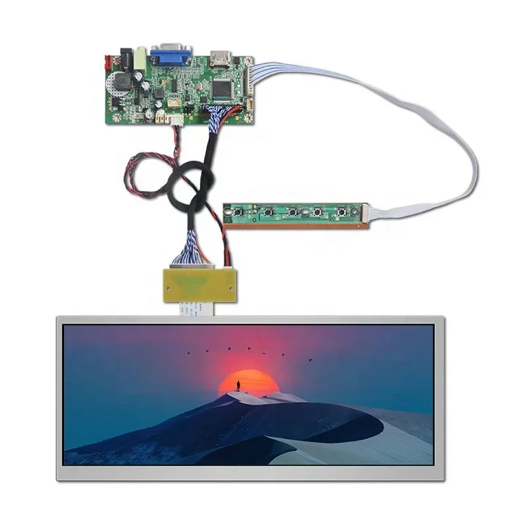 

Wisecoco Electric Motorcycle Lcd Instrument Cluster 12.3 Tft Lvds Module 1920*720 Ips Screen Digital Display Speedometer