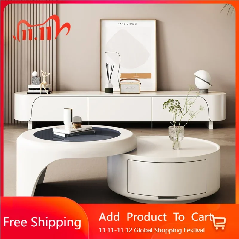 

Белые журнальные столики для рукоделия, роскошный декор, дизайнерская простота, уникальные журнальные столики, гламурная круглая терраса, модная мебель Mesas Bajas