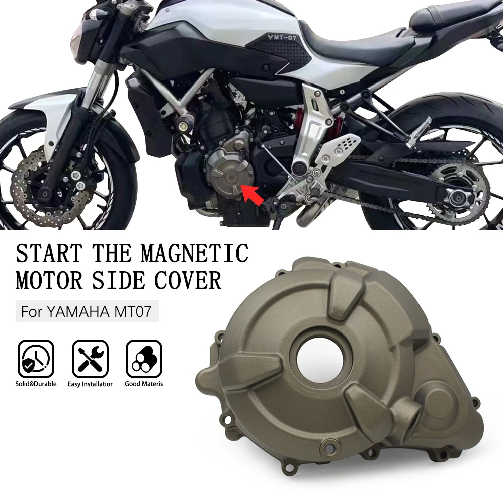 Motorcycle Magneto Alternator Left Generator Cover for YAMAHA MT07 2014-2023 XSR700 2014-2023 FZ-07 TRACER 14-23 TENERE 700