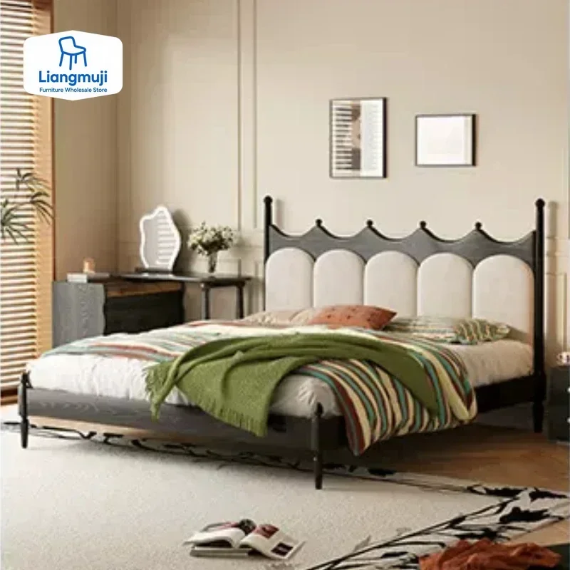 

Simple Modern Luxury Double Bed Wood Queen Italian 180X200 Headboards Beds King Twin Hotel Lit De Chambre A Coucher Furniture