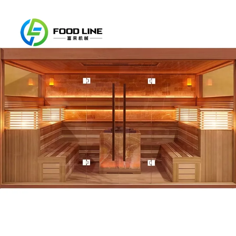 Outdoor Sauna Wooden House Pre Drilled Holes Fast Install Easy Assembly Ready Use Country Club Garden Area Wholesale Supply