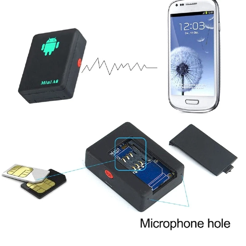 Met Sos Knop Tracker Smart Mini A8 Gsm/Gprs/Lbs Tracker Locator Adapter Pet Tracking Real Time Mini A8 Locator