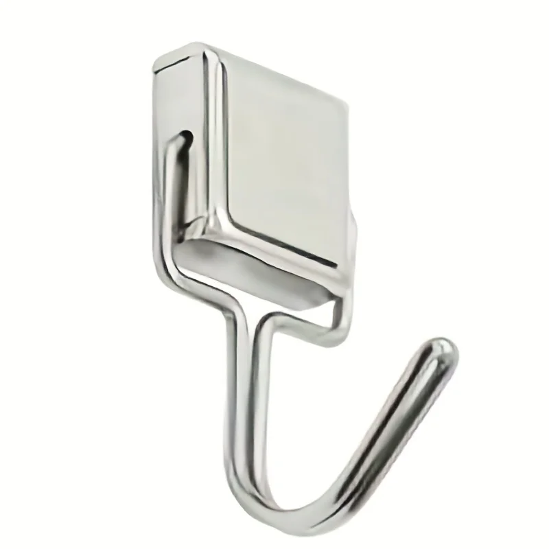5 Pack Magnetic Hooks, 14lbs Super Strong Magnets With Hooks For Hanging, Cruise, Fridge, Refrigerator-silvery