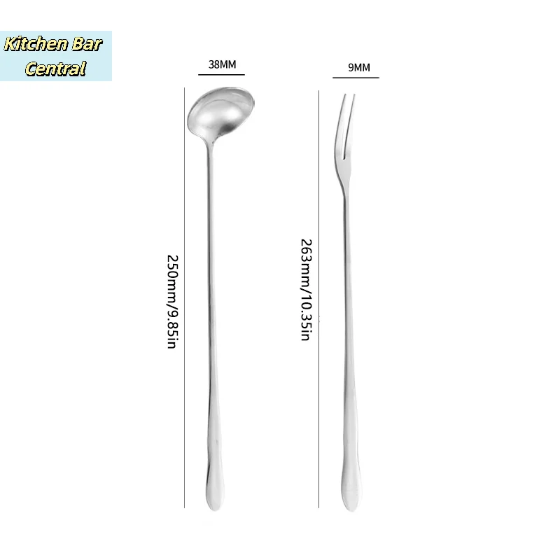 【2Pcs Stainless Steel Pickle Forks Spoon Long Handle Jar Pickle Grabber Canning Fork Spoon Kitchen Gadgets】