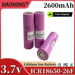 3.7V 2600mAh 18650 Battery For Samsung ICR18650 26F Lithium Lon Battery Replacement External Battery