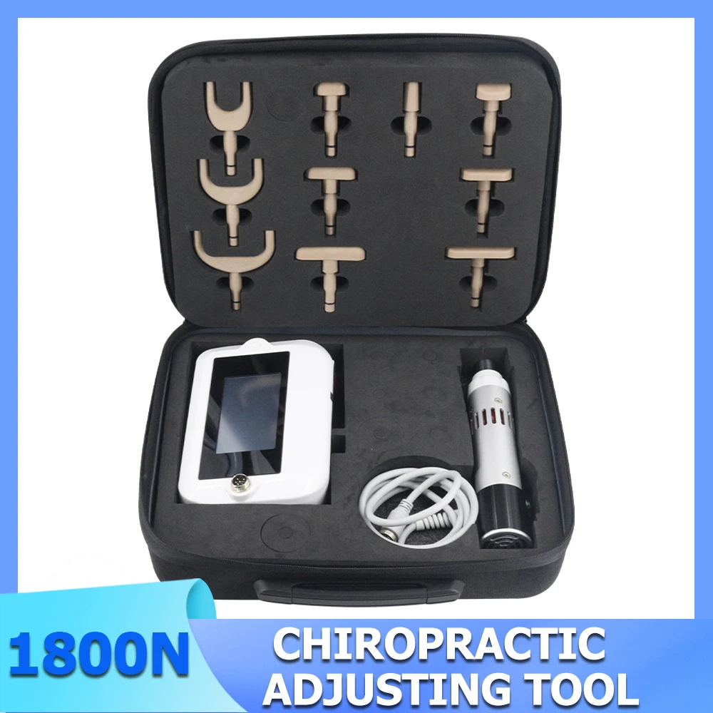 New Chiropractic Adjusting Tool Correction Spinal Gun Spine Massage Corrector Therapy Body Relaxation 10 Head 1800N