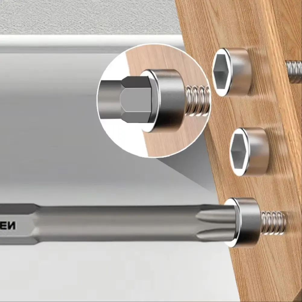 

10 шт. Т-образная Т-образная отвертка с головкой цветка сливы и сильным магнитным наконечником, электрическая отвертка и дрели, инструменты