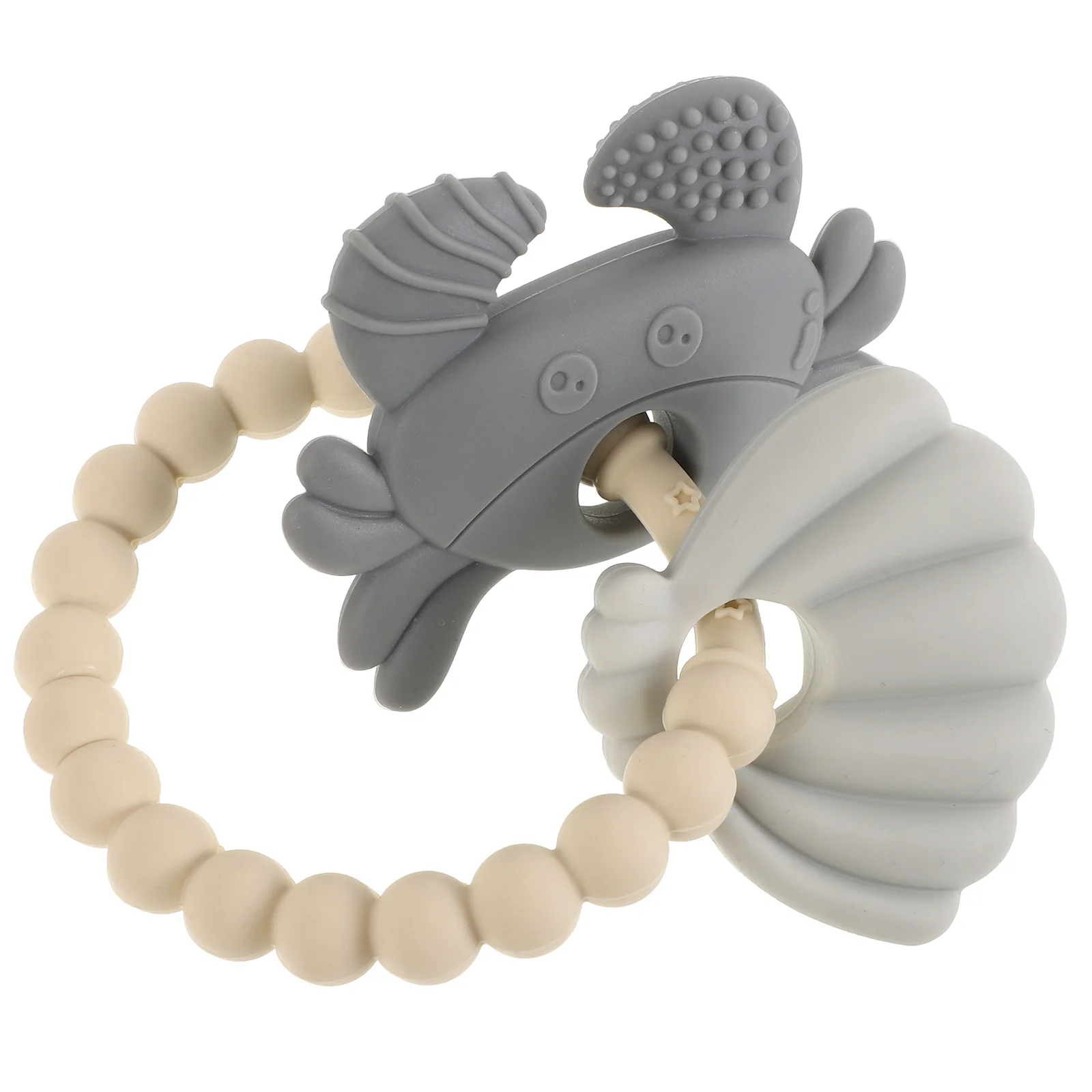 

Silicone Rings Baby Infant Chew Newborn Boys Girls Cute Teething Relief Montessori Baby Toys