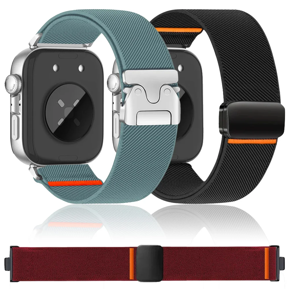 �y�Z�[�����z�i�C�����҂ݍ��݃X�g���b�v Huawei Watch Fit 5 5 Pro�p �L�k���̂���}�O�l�b�g���p���V���[�g�o�b�N���o���h Huawei Watch Fit 4 3 4 Pro �X�}�[�g�E�H�b�`�x���g