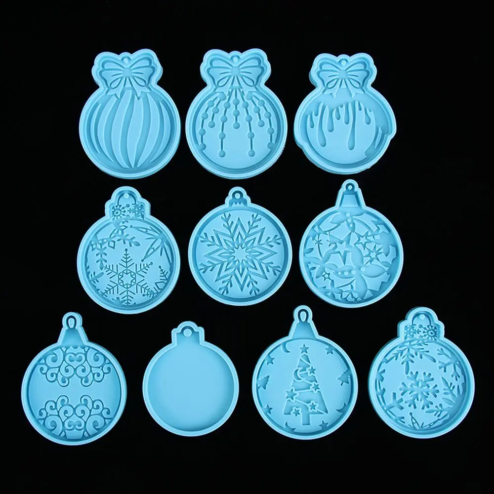 Xmas ball Clay Mold Candy Chocolate Jewelry Making Tool Keychain Molds Christmas Ball Mold Silicone Moulds